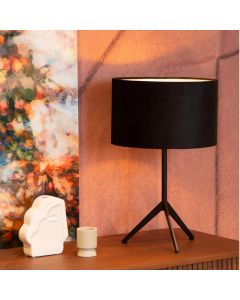 Lampada da tavolo moderna nera, Tondo, con interruttore