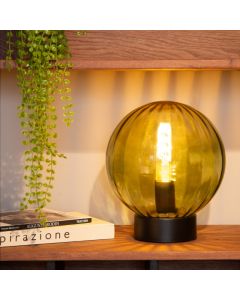 Lampada da tavolo retrò verde, Monsaraz, con interruttore