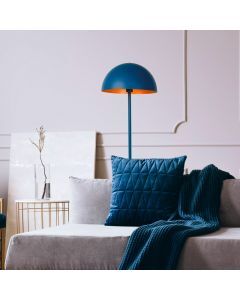 Lampada da terra moderna blu, Siemon, con interruttore