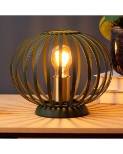 Lampada da tavolo moderna verde, Manuela, con interruttore