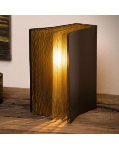 Lampada da tavolo retrò dorata, Extravaganza Livret, con interruttore