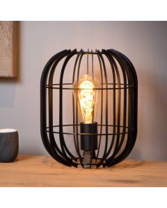 Lampada da tavolo moderna nera, Reda, con interruttore