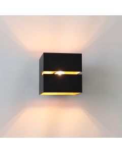 Lampada da parete up down moderna nera, Zita