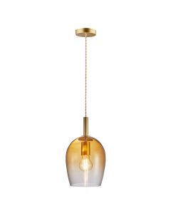 Lampada a sospensione design ambrata, Uma