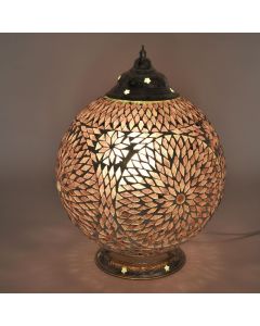 Lampada da tavolo orientale viola in mosaico, Dalil