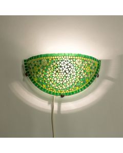 Applique da parete orientale verde in mosaico, Haja