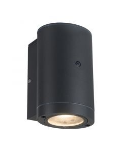 Applique da esterno con sensore crepuscolare antracite in alluminio, Ivana, IP44