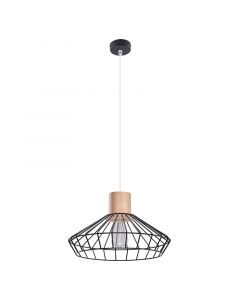 Lampada a sospensione in legno marrone, Gesina