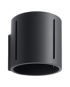 Lampada da parete up down in alluminio nera, Jamey