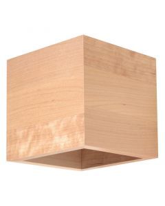 Lampada da parete up down in legno marrone, Andro
