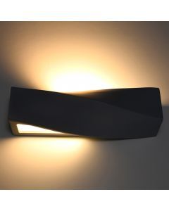 Lampada da parete up down in vetro nera, Annick