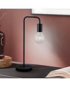 Lampada da tavolo moderna nera, Ritual, con interruttore