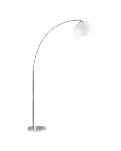 Lampada da terra cromata in plastica, Yana, con interruttore