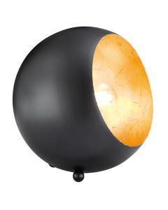 Lampada da tavolo moderna nera, Berdan, con interruttore