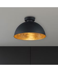 Plafoniera industriale nera, Lyndee