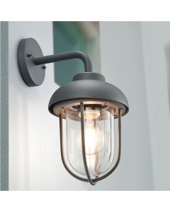 Lampada da esterno industriale antracite, Trevor, IP44