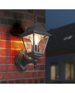Lampada da esterno classica nera, Lavina, IP44