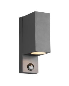 Applique da esterno con sensore di movimento moderna antracite, Laurien, IP44