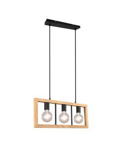 Lampada a sospensione vintage nera, Rafiq