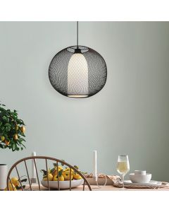 Lampada a sospensione moderna nera, Mariko
