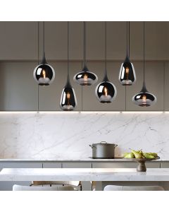 Lampada a sospensione design nera, Sybren