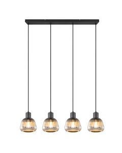 Lampada a sospensione moderna nera, Meriem