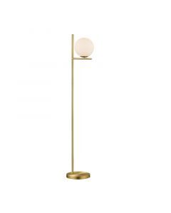Lampada da terra moderna in ottone, Silkis, con interruttore