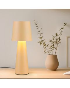Lampada da tavolo moderna beige, Lillyam, con interruttore