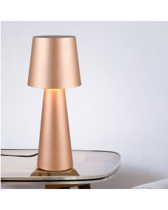 Lampada da tavolo moderna marrone, Lillyam, con interruttore