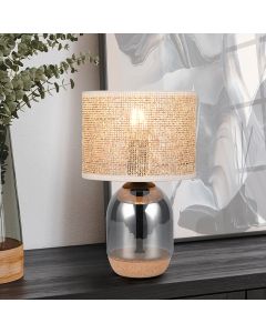 Lampada da tavolo rustica cromata, Madui