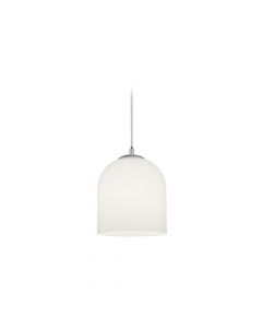 Lampada a sospensione a binario bifase in vetro bianco Ivar