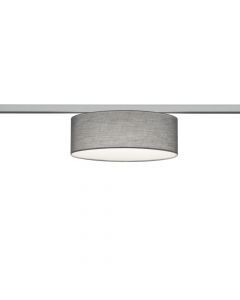 Lampada da soffitto Oliver grigia per illuminazione a binario a 2 fasi