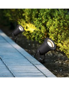 Faretto da giardino moderno antracite, Tau, IP65
