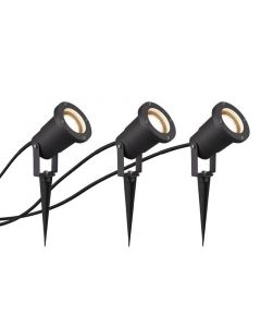 Faretto da giardino moderno antracite, Tau, IP65