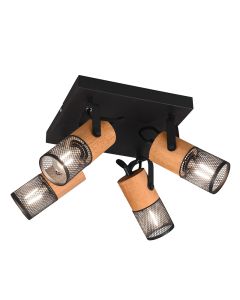 Faretto da soffitto vintage nero, Jessica