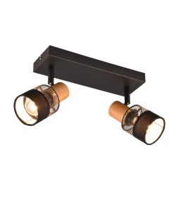 Faretto da soffitto retrò nero, Solmaz