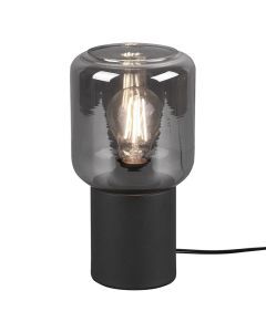 Lampada da tavolo moderna nera, Gail, con interruttore