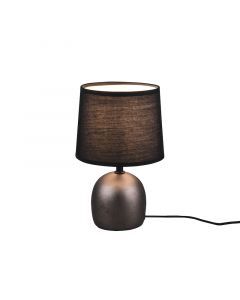 Lampada da tavolo in ceramica in nichel, Myrna, con interruttore