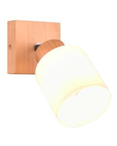 Faretto da parete in legno marrone, Myron