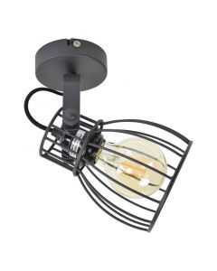 Faretto da soffitto nero industriale, Lidia