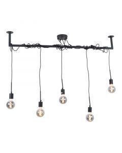 Lampada a sospensione nera industriale, Kester