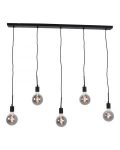 Lampada a sospensione nera industriale, Bolb