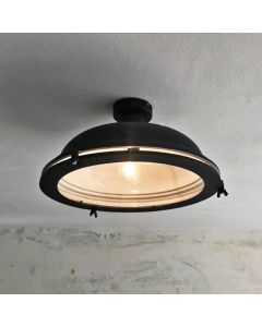 Lampada da soffitto nera industriale, Liga