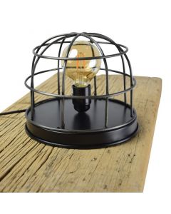 Lampada da tavolo nera industriale, Nova, con interruttore