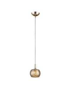 Lampada a sospensione dorata design, Krystel