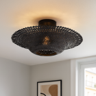 Plafoniera in rattan nera, Cordoba