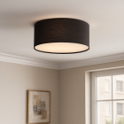 Plafoniera nera in tessuto, Mendy