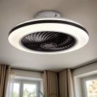 Ventilatore da soffitto nero moderno, Gonda, 40W, 3000K LED, con telecomando