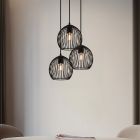 Lampada a sospensione nera industriale, Wiro