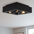 Faretto da superficie nero moderno, Akira